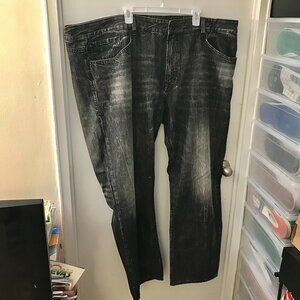 Men's Rivet De Cru - Black Distressed Denim Jeans - Size 50